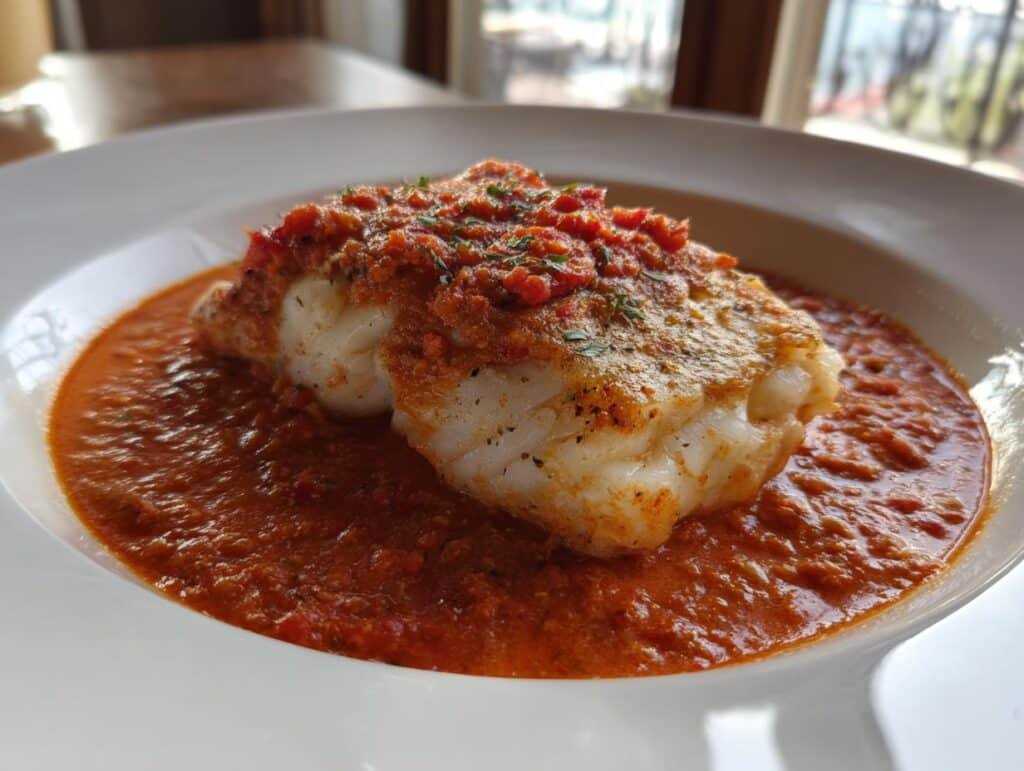Cod in Roasted Red Pepper Sauce: 5 Irresistible Flavors 5 Cod in Roasted Red Pepper Sauce