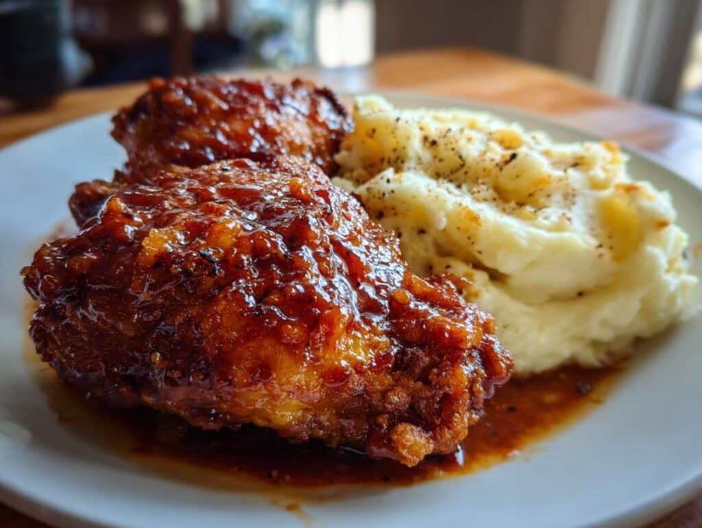 Crispy Honey BBQ Chicken and Parmesan Mashed Potatoes Bliss 5 Crispy Honey BBQ Chicken and Parmesan Mashed Potatoes