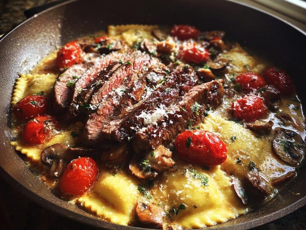 Creamy Tomato Mushroom Ravioli with Seared Steak Delight 5 Creamy Tomato Mushroom Ravioli with Seared Steak