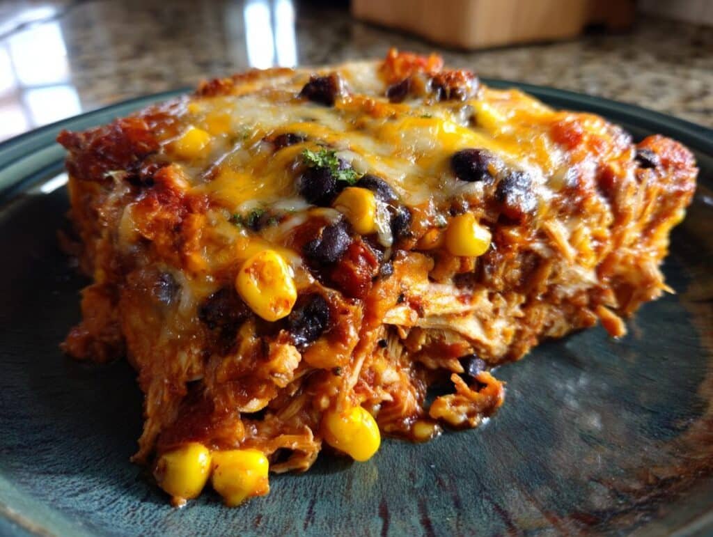 Crockpot Chicken Enchilada Casserole: 7 Comforting Layers 5 Crockpot Chicken Enchilada Casserole