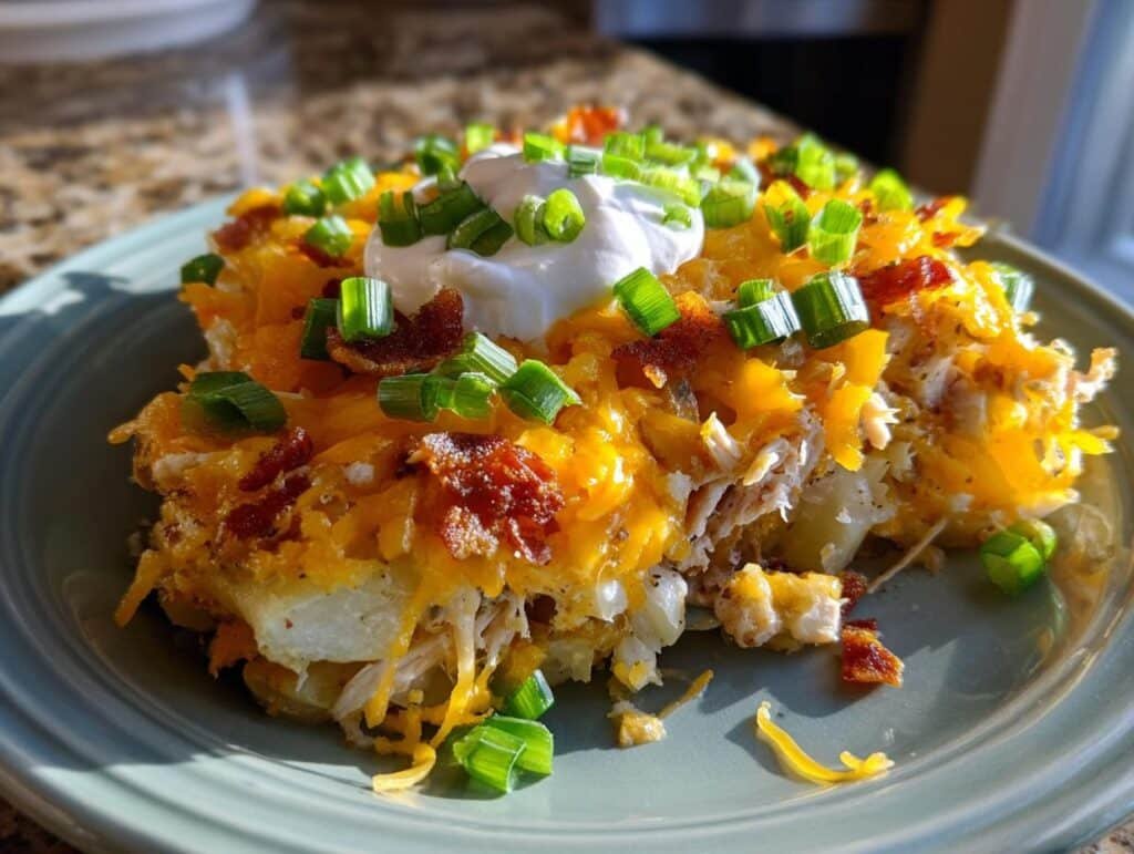 Loaded Baked Potato & Chicken Casserole: 7 Cozy Comfort Food Secrets 5 Loaded Baked Potato & Chicken Casserole