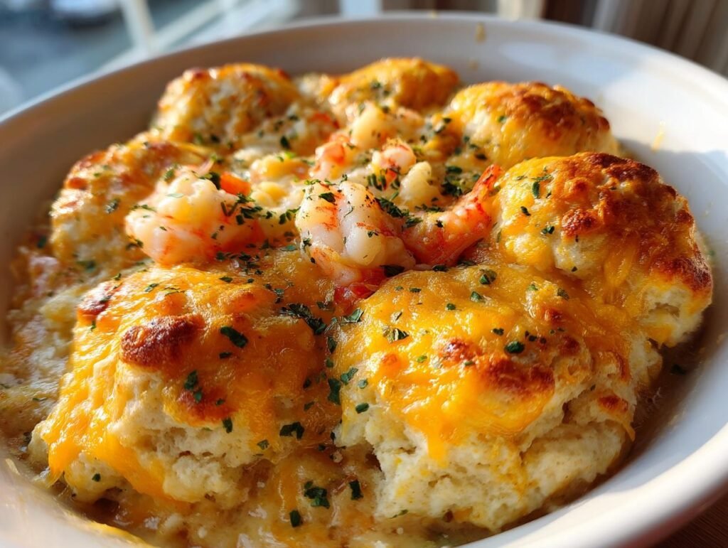 Cheddar Bay Biscuit Seafood Pot Pie: 5 Layers of Comfort 5 Cheddar Bay Biscuit Seafood Pot Pie